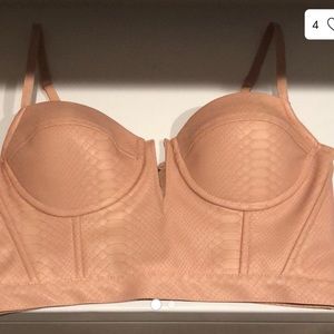 Pink snakeskin bustier